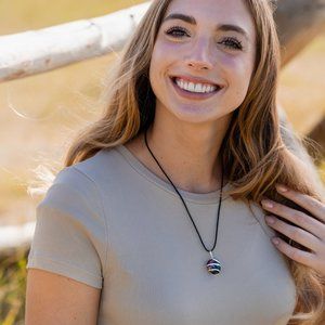 Rhodonite Crystal Pendant Necklace for Emotional Balance